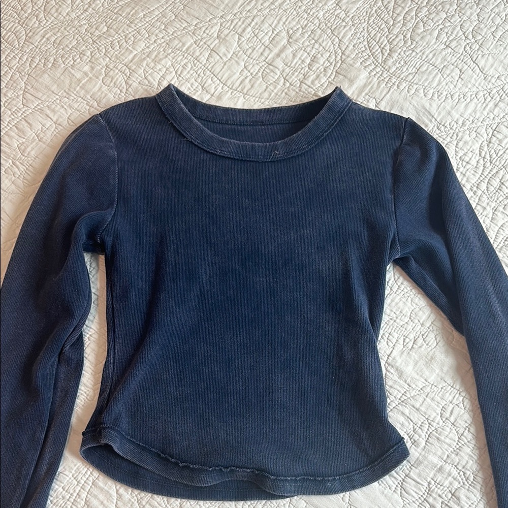 Navy Long Sleeve Top